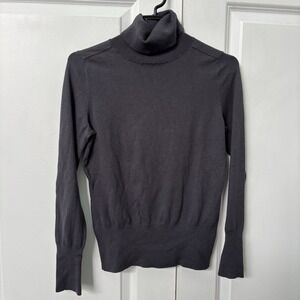 Banana Republic Turtleneck Long Sleeve Womens S Cotton Silk Cashmere Minimalist